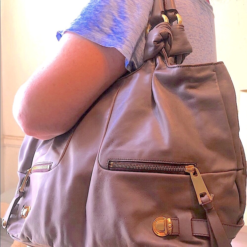 🤩 NWOT!! MARC JACOBS MERCER PARKER *Authentic* Lavender Shoulder Bag! 🎊 - Picture 5 of 14